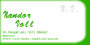 nandor voll business card